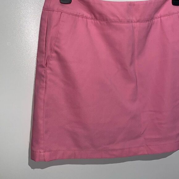 Adidas Women's Pink ClimaCool Stretch Solid Logo Athletic Golf Skort Size 2 - Picture 3 of 12